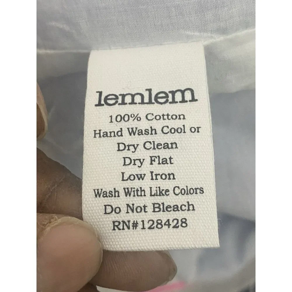 LEMLEM Womens Jelba Fringed Striped Cotton Mini Dress‎ Pastel Pink Size Small